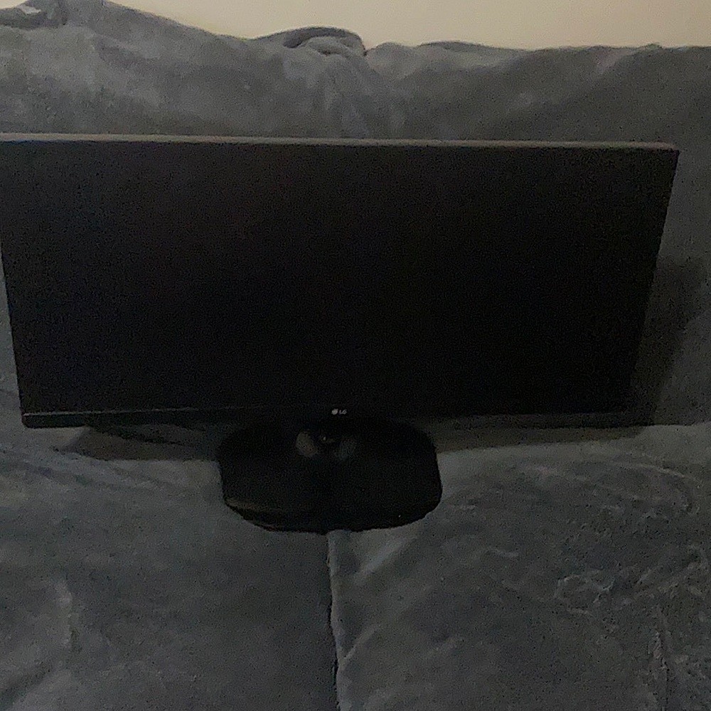 A LG ultra wide monitor